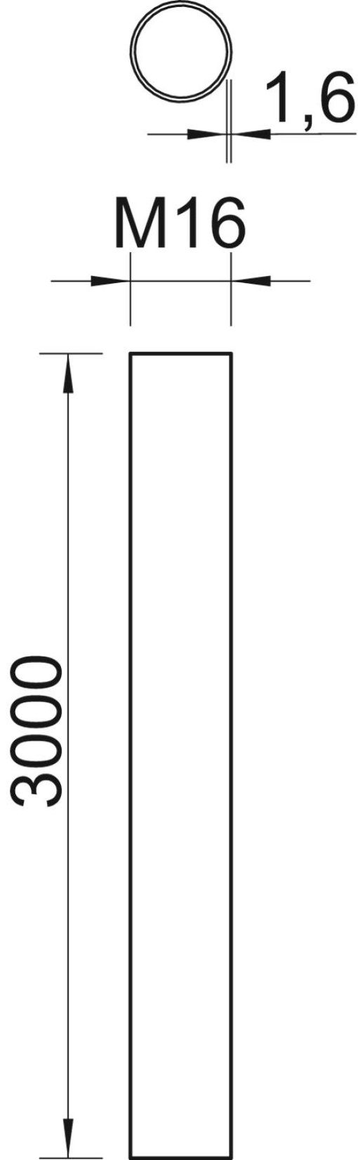 Tubo plástico livre de halogéneo Ø16, 3000mm Policarbonatoacrilonitrila-butadieno-estireno cinzento claro RAL 7035