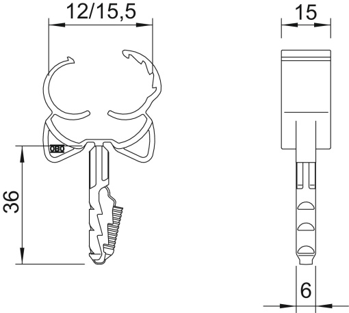 Abraçadeira Click-Snap 12-15,5mm Poliamida cinzento claro RAL 7035