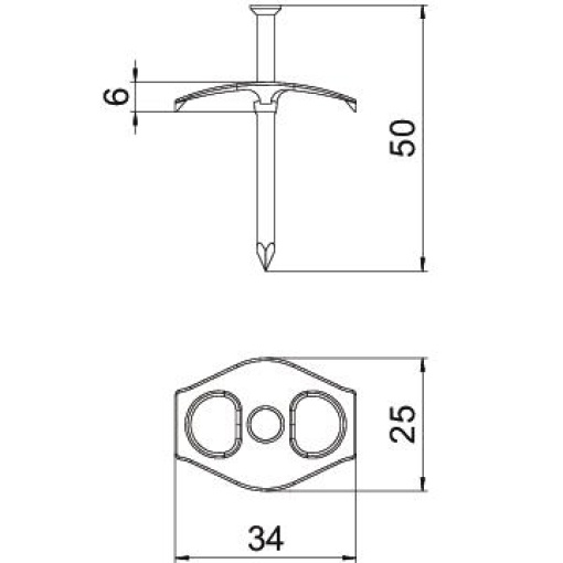 Abraçadeira de prego Fix 3,5x50mm Polipropileno transparente