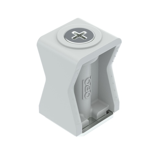 Abraçadeira encosto p perfil com parafuso de fenda 5-25mm Poliestireno cinzento claro RAL 7035