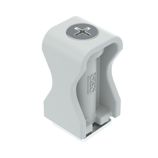 Abraçadeira encosto p perfil com parafuso de fenda 14-48mm Poliamida cinzento claro RAL 7035