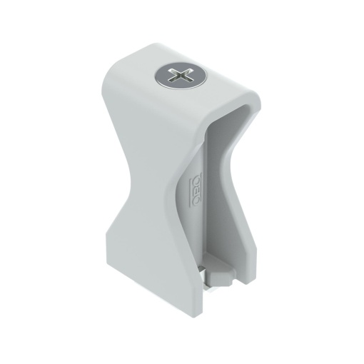 Abraçadeira encosto p perfil com parafuso de fenda 24-72mm Poliamida cinzento claro RAL 7035