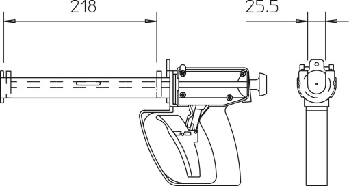 Pistola para cartucho 1 componente preto