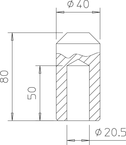 Batente manual para elétrodo terra LightEarth 25mm Aço galvanizado por imersão a quente após maquinação