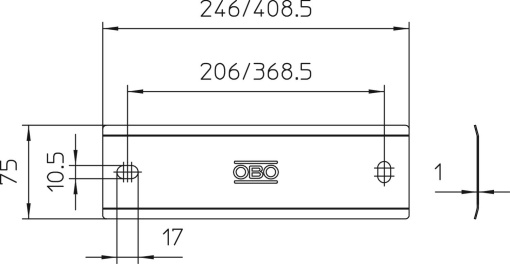 Tampa para BigBar  10 conexões 10xM10 Aço inoxidável, livre de ferrugem A2 1.4301
