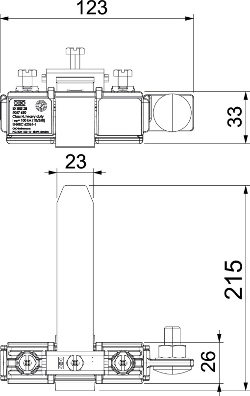 Clip de terra para áreas EX 28mm
