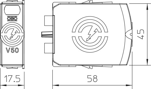 Descarregador combinado V50 Módulo de substituição 280V