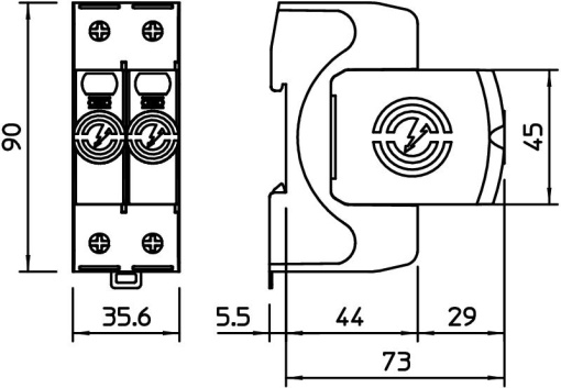 Descarregador combinado V50 1 polo com NPE 280V