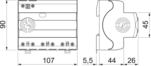 Descarregador Compact 3 polos com sinalização remota 255V