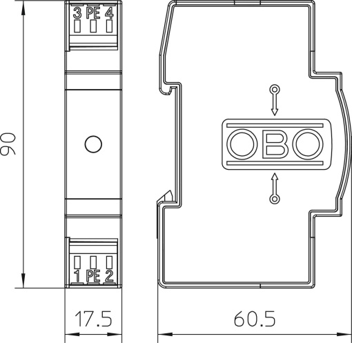 Dispositivo de proteção para CA e CC 24V AC