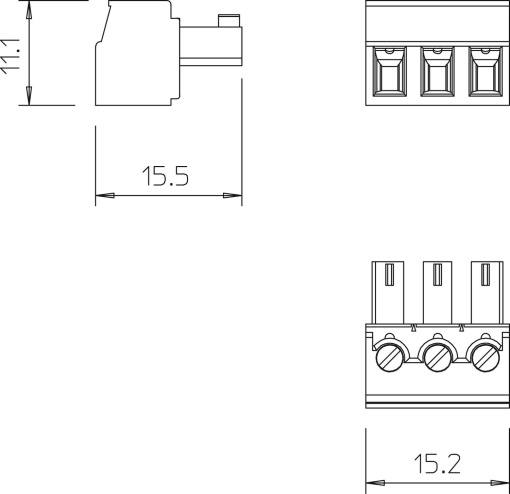 Conector de substituição FS para descarregador sobretensão 