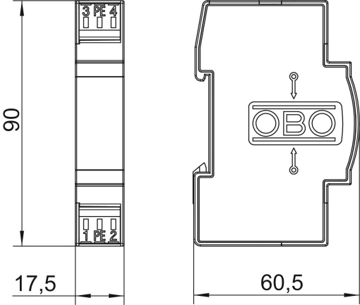 Dispositivo de proteção com resistência 48V AC