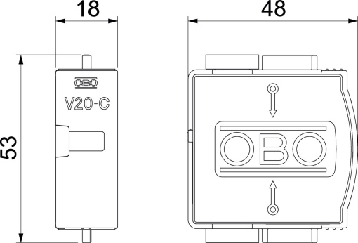 Descarregador sobretensões V20 Módulo de substituição 440V