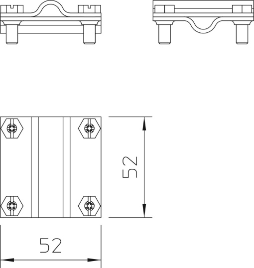 Cruzeta 8-10mm Aço galvanizado por imersão a quente após maquinação