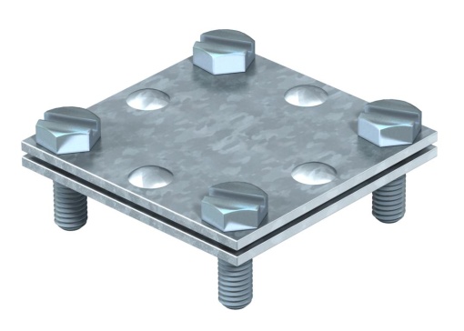 Cruzeta sem placa intermédia 30mm Aço galvanizado por imersão a quente após maquinação