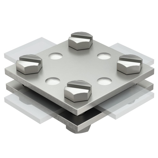 Cruzeta sem placa intermédia 30mm Aço inoxidável, livre de ferrugem A2 1.4301