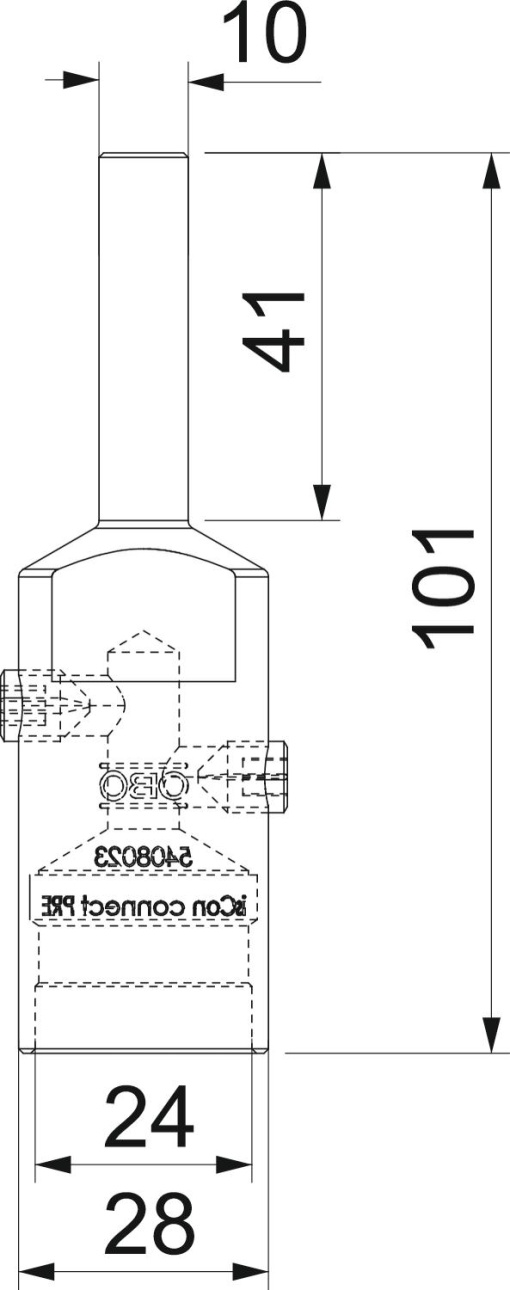Ponteira para isCon Premium Ø23mm Aço inoxidável, livre de ferrugem A2 1.4301