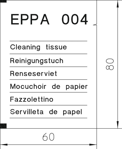 Pano de limpeza para cabo isCon 140x200mm Papel em polipropileno e celulose