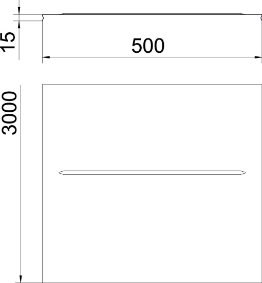 Tampa bloqueável para caminho de cabos em varão 500x3000 Aço galvanizado pelo método Sendzimir