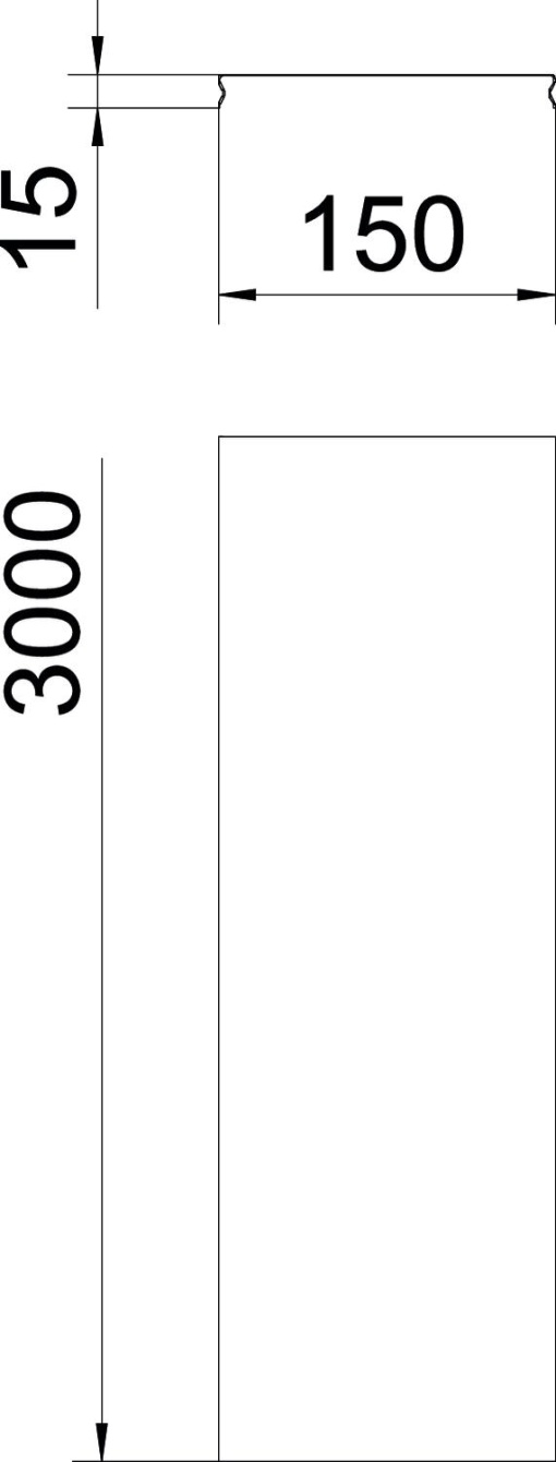 Tampa bloqueável para caminho de cabos em varão 150x3000 Aço inoxidável, livre de ferrugem A2 1.4301 brilhante, pós-tratamento