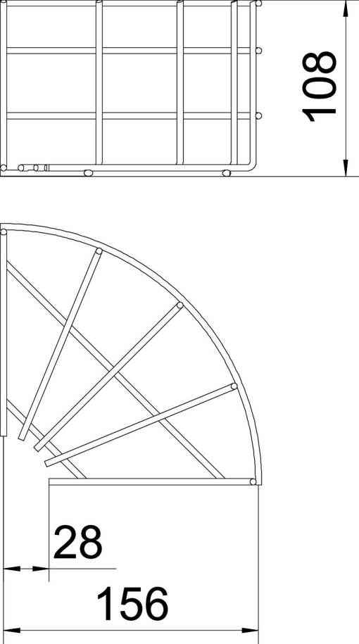 Ângulo 90 caminho cabos varão 105x150 Aço eletrozincado