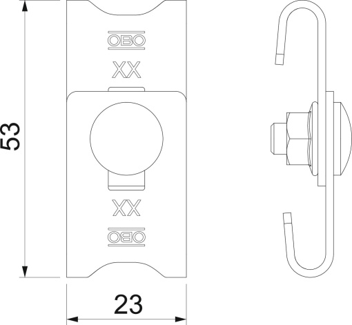 Conector de canto para caminho de cabos em varão Aço eletrozincado