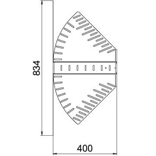 Ângulo variável horizontal 60x400 Aço inoxidável 1.4571 A4 1.4571 brilhante, pós-tratamento aço inoxidável