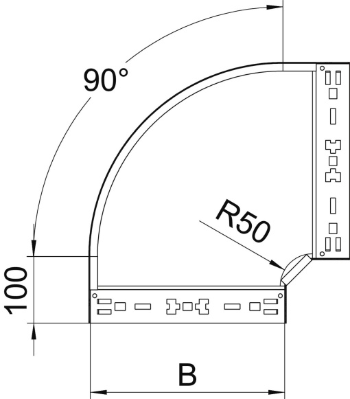 Ângulo 90 com união de encaixe rápido 85x100 Aço galvanizado por imersão a quente após maquinação
