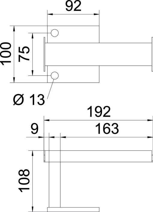Support bracket for walkable cable trays B200 Aço galvanizado por imersão a quente após maquinação