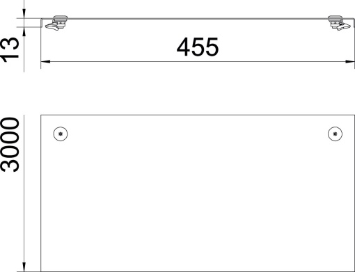 Tampa com ferrolho para c. cabos chapa e escada 450x3000 Aço Galvanizado por imersão a quente após maquinação zinco