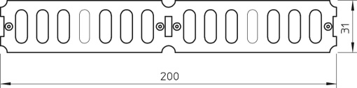 União reta e curva para c. cabos chapa,horizontal 35x200 Aço galvanizado pelo método Sendzimir