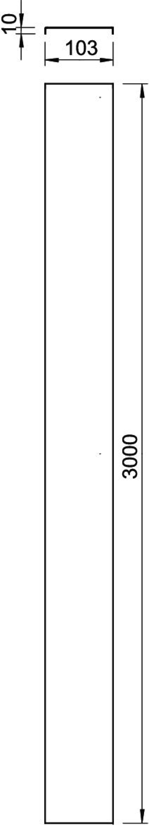 Tampa com ferrolho para míni calha AZ 103x3000 Aço Galvanização continuazincoalumínio, Double Dip