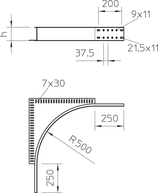 Conector de canto 110 Aço inoxidável, livre de ferrugem A2 1.4301 brilhante, pós-tratamento