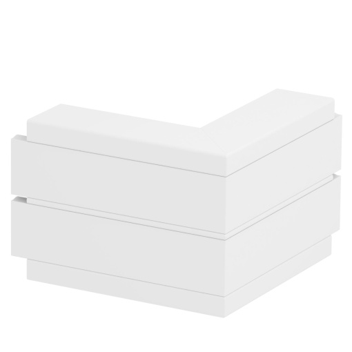 Ângulo externo rígido 190x190x130 Policloreto de vinilo branco puro RAL 9010
