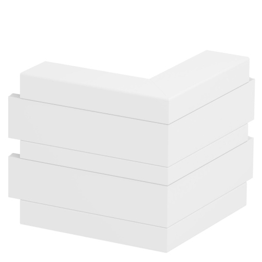 Ângulo externo rígido 190x190x165 Policloreto de vinilo branco puro RAL 9010
