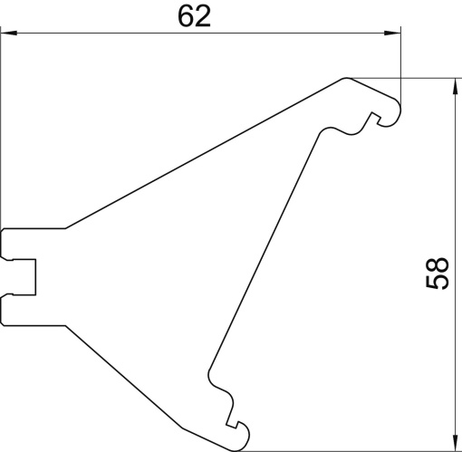 Placa estabilizadora para calha de design GAD 62x58x2 Aço