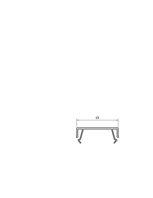 Tampa Rapid 45 45x2000mm Policloreto de vinilo branco puro RAL 9010