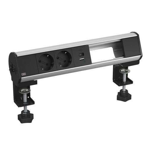 Deskbox, pré-equipada com patilha de fixação 325x71x78 Alumínio anodizado alumínio