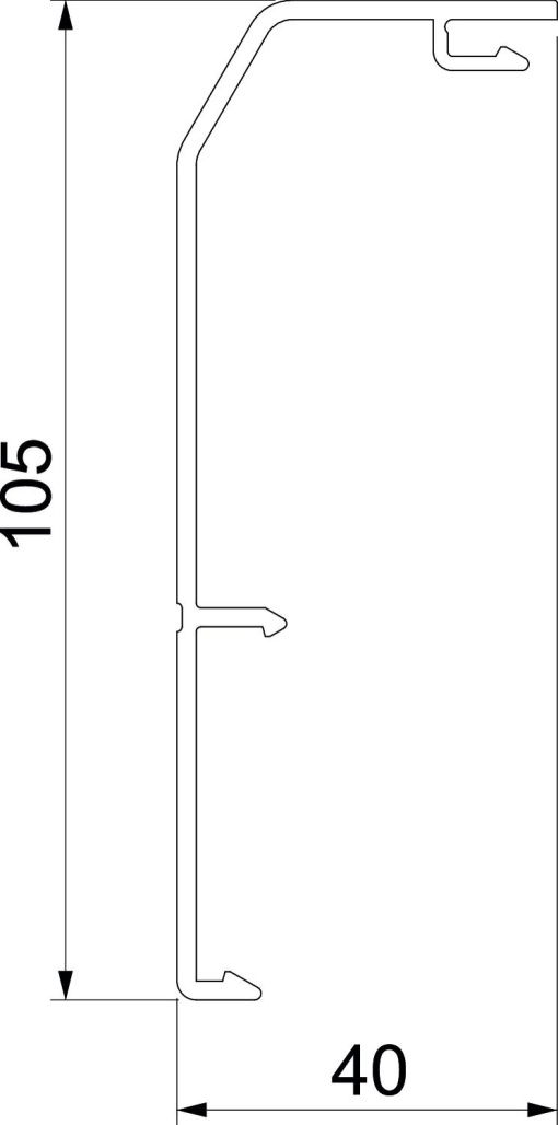 Tampa Base RAUDUO 40x105 9001 Policloreto de vinilo branco RAL 9001
