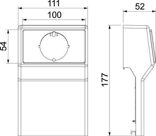 Suporte de aparelhos vazia SL 20x110 RAL9010 Policloreto de vinilo branco puro RAL 9010