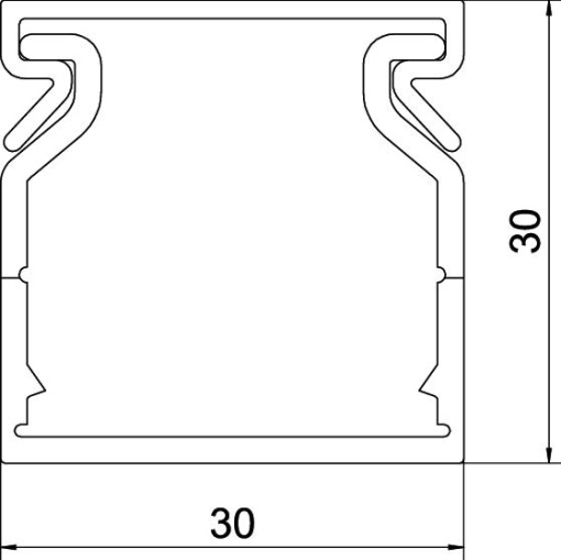 Slotted cable trunking system CABLIX Set 30x30 7030 Policloreto de vinilo cinzento pedra RAL 7030