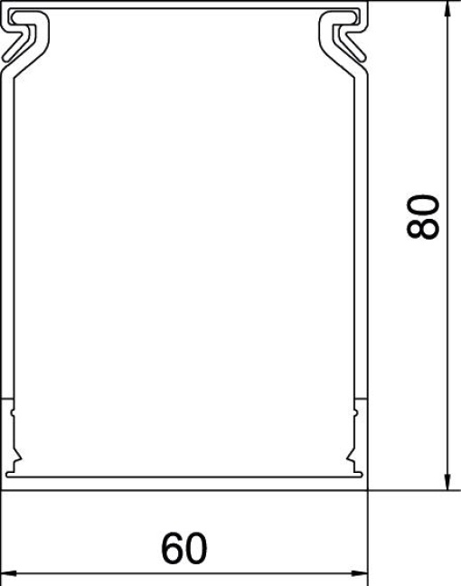 Slotted cable trunking system CABLIX Set 80x60 7030 Policloreto de vinilo cinzento pedra RAL 7030