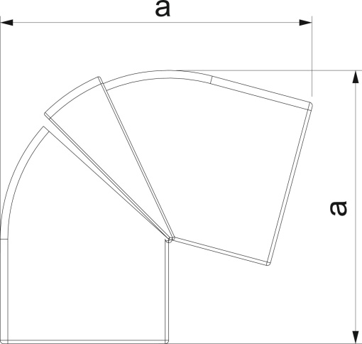 Ângulo plano 60x42x13 Policarbonatoacrilonitrila-butadieno-estireno branco puro RAL 9010