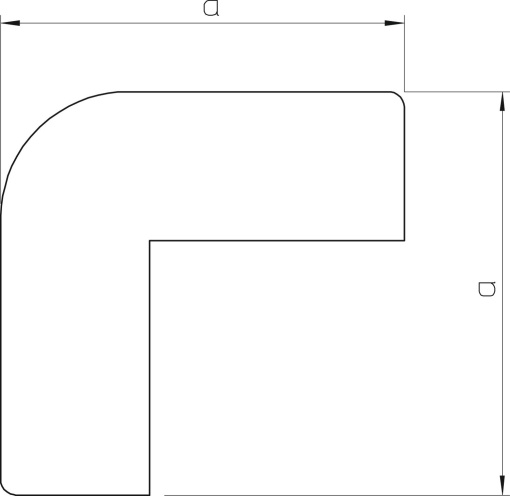 Ângulo externo 10x20mm Policloreto de vinilo branco puro RAL 9010