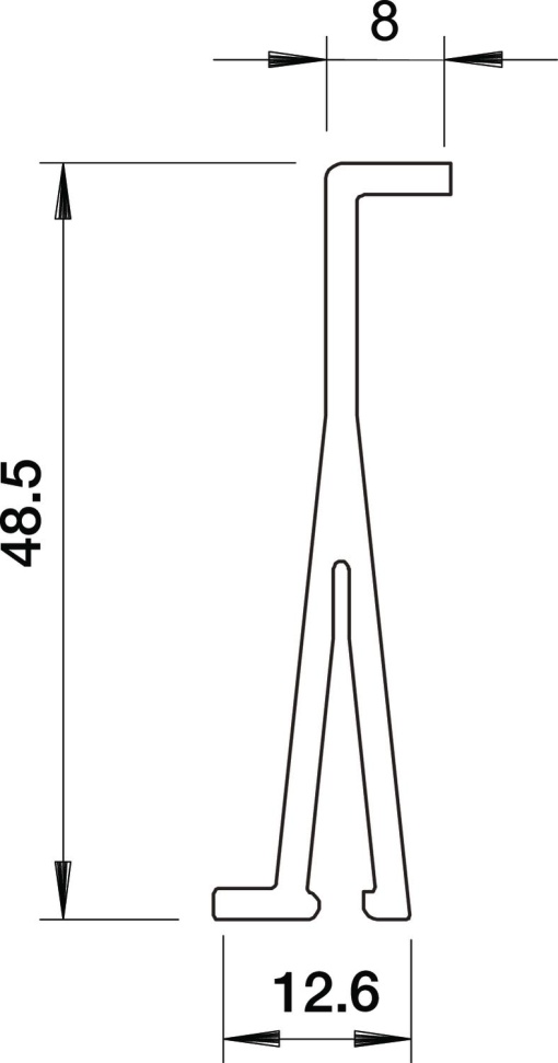 Separador livre de halogéneo 15x50x2000 Policarbonatoacrilonitrila-butadieno-estireno cinzento claro RAL 7035