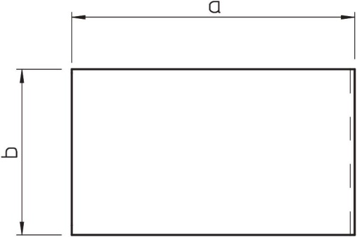Topo 80x170mm Policloreto de vinilo cinzento claro RAL 7035