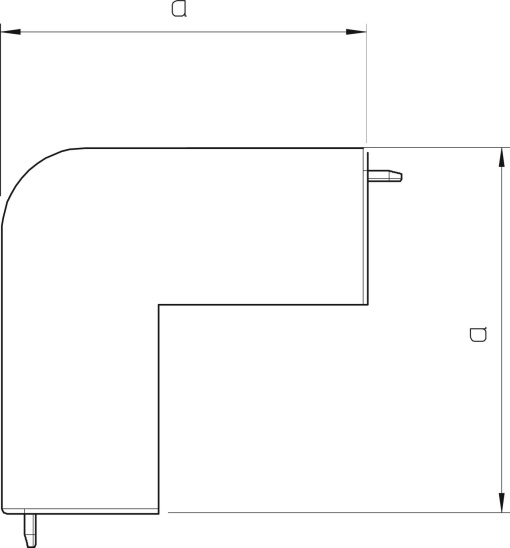 Ângulo externo 30x30mm Policloreto de vinilo branco puro RAL 9010