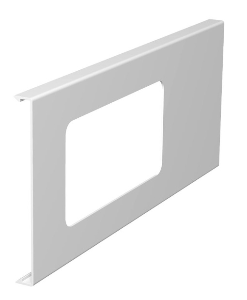 Tampa para aparelhagem dupla 130x300mm Policloreto de vinilo branco puro RAL 9010