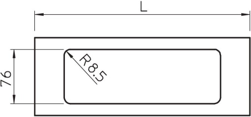 Tampa para aparelhagem tripla 150x300mm Policloreto de vinilo branco puro RAL 9010