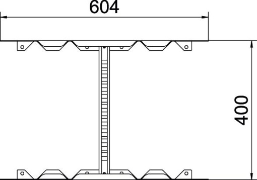 União multifuncional para caminhos de cabos escada 60x400 Aço galvanizado por imersão a quente após maquinação
